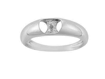 Anillo Para Perlas De 7 a 9 mm, Plata 925 Rodiada. Ref. Bg138, Tamaño 54 - Imagen Estandar - 2