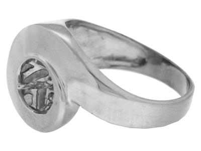 Anillo Para Perlas De 8 A 10 Mm, Plata 925 Rodiada. Ref. Bg158