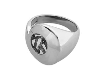 Anillo Para Perlas De 8 A 10 Mm, Plata 925 Rodiada. Referencia. Bg158 - Imagen Estandar - 2