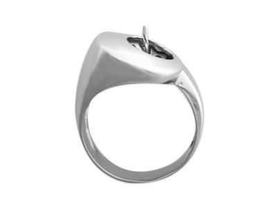 Anillo Para Perlas De 8 A 10 Mm, Plata 925 Rodiada. Ref. Bg158 - Imagen Estandar - 3