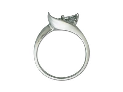 Anillo Para Perlas De 9 a 10 mm, Plata 925 Rodiada. Ref. Bg117 - Imagen Estandar - 3