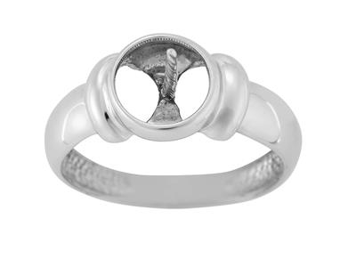 Anillo Para Perlas De 8 A 10 Mm, Plata 925 Rodiada. Ref. Bg108 - Imagen Estandar - 2