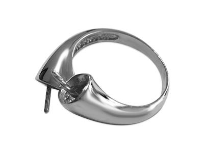 Anillo Para Perlas De 9a 11mm, Plata 925 Rodiada. Ref. Bg103