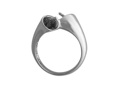 Anillo Para Perlas De 9 A 11 Mm, Plata 925 Rodiada. Ref. Bg103 - Imagen Estandar - 2