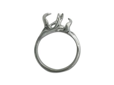 Anillo Para Perlas De 9 a 10 mm, Plata 925 Rodiada. Ref. Bg041 - Imagen Estandar - 3