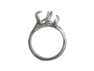 Anillo Para Perlas De 9 A 10 Mm, Plata 925 Rodiada. Ref. Bg041 - Imagen Estandar - 3