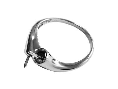 Anillo Para Perlas De 8 A 10 Mm, Plata 925 Rodiada. Ref. Bg34 - Imagen Estandar - 1