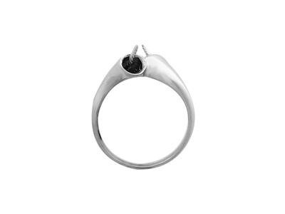 Anillo Para Perlas De 8 a 10 mm, Plata 925 Rodiada. Ref. Bg34 - Imagen Estandar - 3