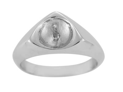 Anillo Para Perlas De 8 a 10 mm, Plata 925 Rodiada. Ref. Bg38 - Imagen Estandar - 2