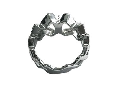 Anillo Para Perlas De 9 a 10 mm, Plata 925 Rodiada. Ref. Bg148 - Imagen Estandar - 2
