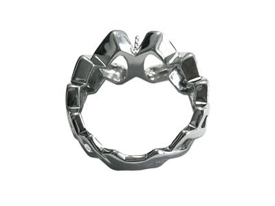 Anillo Para Perlas De 9 A 10 Mm, Plata 925 Rodiada. Ref. Bg148 - Imagen Estandar - 2