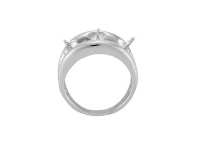 Anillo Para Perla De 10mm, Plata 925 Rodiada. Ref. Bg215
