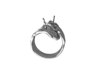 Anillo Para Perlas De 8 A 10 Mm, Plata 925 Rodiada. Ref. Bg157 - Imagen Estandar - 3