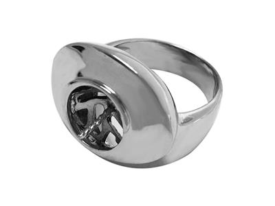 Anillo Para Perlas De 8 A 9 Mm, Plata 925 Rodiada. Ref. Bg163 - Imagen Estandar - 2