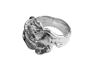 Anillo Para Perlas De 8 A 10 Mm, Plata 925 Rodiada. Ref. Bg156 - Imagen Estandar - 1