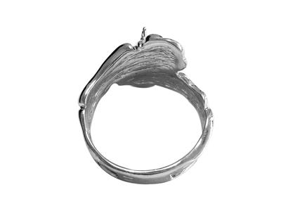 Anillo Para Perlas De 8 a 10 mm, Plata 925 Rodiada. Ref. Bg156 - Imagen Estandar - 2