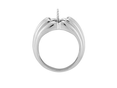 Anillo Para Perlas De 9a 10mm, Plata 925 Rodiada. Ref. Bg205