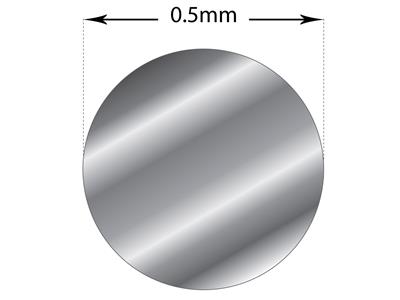 Alambre Redondo De Oro Gris De 18 Quilates Pd 12 Recocido, 0,50 mm - Imagen Estandar - 3
