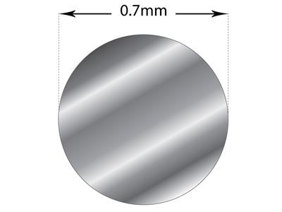 Hilo Redondo De Oro Blanco De 18 Quilates Pd 12 Recocido, 0,70 mm - Imagen Estandar - 3