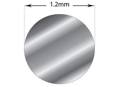 Alambre Redondo De Oro Gris De 18 Quilates Pd 12 Recocido, 1,20 mm - Imagen Estandar - 3