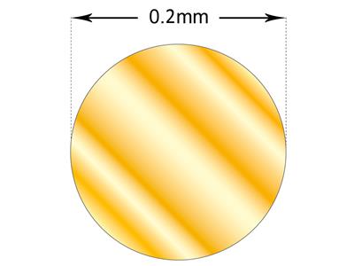 Hilo Redondo De Oro Amarillo De 18 Quilates 3n, 0,20 MM - Imagen Estandar - 3