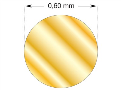 Alambre Redondo De Oro Amarillo 3nrecocido De 18 Quilates, 0,60 mm - Imagen Estandar - 3