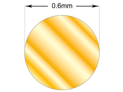 Alambre Redondo De Oro Amarillo 3n Recocido De 18 Quilates, 0,60 mm - Imagen Estandar - 3