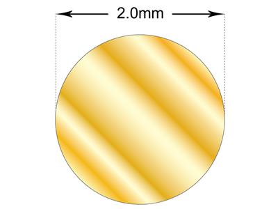 Hilo Redondo De Oro Amarillo De 18k3n Recocido, 2,00 MM - Imagen Estandar - 3