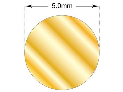 Alambre Redondo Recocido De Oro Amarillo 3n De 18 K, 5,00 mm - Imagen Estandar - 3