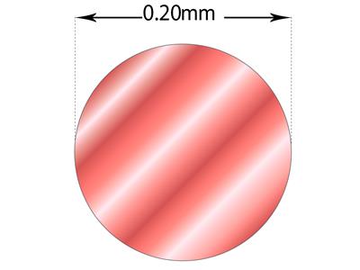 Hilo Laser De Oro Rosa De 18 Quilates Recocido, 0,20 MM - Imagen Estandar - 2