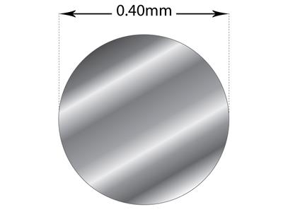 Hilo Redondo De Oro Blanco De 18 Quilates Bn Recocido, 0,40 mm - Imagen Estandar - 3