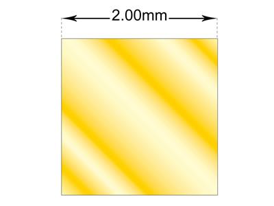 Hilo Cuadrado De Oro Amarillo De 18kt 3n Recocido, 2,00 MM - Imagen Estandar - 3