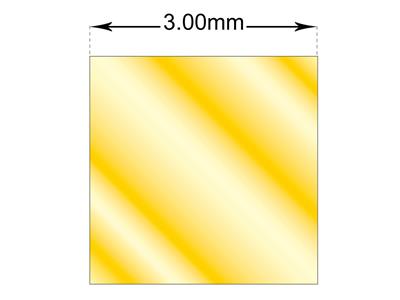 Hilo Cuadrado De Oro Amarillo De 18kt 3n Recocido, 3,00 MM - Imagen Estandar - 3