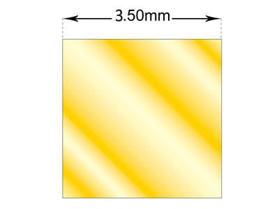 Hilo Cuadrado De Oro Amarillo De 18kt 3n Recocido, 3,50 MM - Imagen Estandar - 3