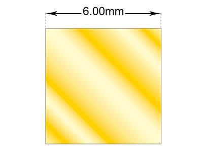 Hilo Cuadrado De Oro Amarillo De 18kt 3n Recocido, 6,00 MM - Imagen Estandar - 3