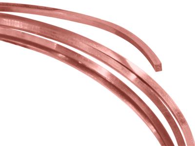 Alambre Cuadrado De Oro Rosa De 18 Quilates Recocido, 2,00 Mm,