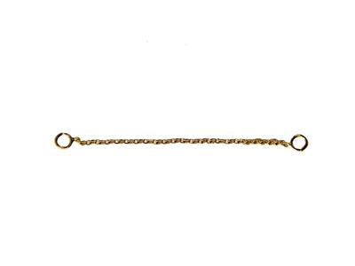 Cadena De Seguridad Para Pulsera Forçat De Malla De 1,35 Mm, 6 Cm, Chapada En Oro De 3 Micras