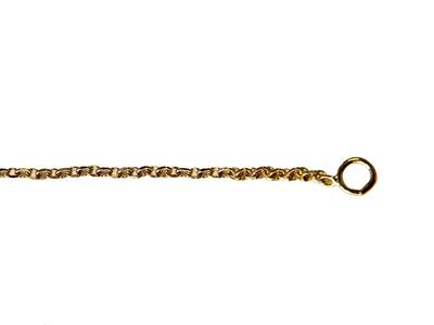 Cadena De Seguridad Para Pulsera Forçat De Malla De 1,35 Mm, 6 Cm, Chapada En Oro De 3 Micras - Imagen Estandar - 2