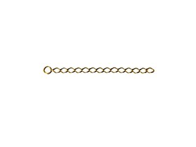 Cadena Extensible De Malla Rombo 2,70 Mm, 5 Cm, 3 Micras Chapada En Oro