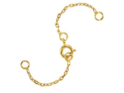 Cadena De Seguridad Para Collar De Eslabones De Diamantes Forçat 1,50 MM 6 Cm, 3 Micras Chapado En Oro - Imagen Estandar - 1