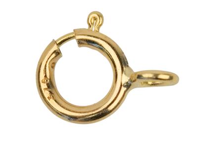 Reasa De Oro Amarillo De 9 Ct, Cerrada, De 6 MM