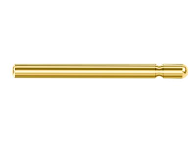 Alfiler De Pendiente De Oro Amarillo De 9 Ct Y De 9,5 X 0,8 MM En Paquete De 6 Unidades, 100 Oro Reciclado