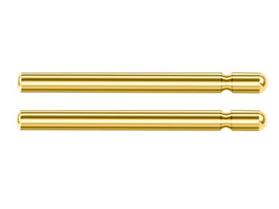 Poste Único Para Cierre Belga 9,5 X0,8 mm, Oro Amarillo De 9k. Ref. 0 7400-10, Pieza 100% Oro Reciclado - Imagen Estandar - 2
