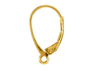 Sistema De Pendientes Dormeuse Con Aro 16,90 X 9,80 mm, Oro Amarillo De 9k, Pieza - Imagen Estandar - 1