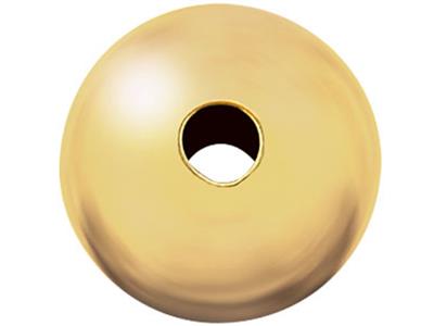 Bola Lisa 2 Agujeros, 4mm, Oro Amarillo 9k