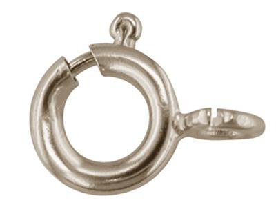 Anillo De Resorte De 5 mm, Con Anilla Abierta, Oro Blanco Rodiado De 9quilates - Imagen Estandar - 1