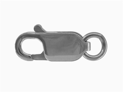 Fermoirs Plats Rectangle 9,7 X 3,8 MM Or Gris 9k - Imagen Estandar - 1