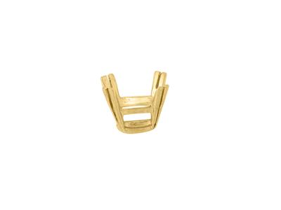 Engaste 4 Griffes Dobles Para Piedra Ovalada De 8 X 7 mm, Oro Amarillode 18k.ref. 04145 - Imagen Estandar - 2