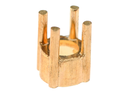 Bisel De 4 Puntas Para Piedra Redonda De 2 mm, Oro Amarillo De 18k. Ref. 02065 - Imagen Estandar - 1