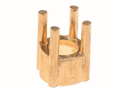 Bisel De 4 Puntas Para Piedra Redonda De 2 mm, Oro Amarillo De 18k. Ref. 02065 - Imagen Estandar - 2